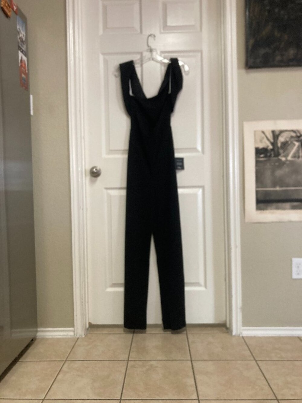 Lulus Black Jumpsuit Off-the-Shoulder Wide Leg size medium Women's